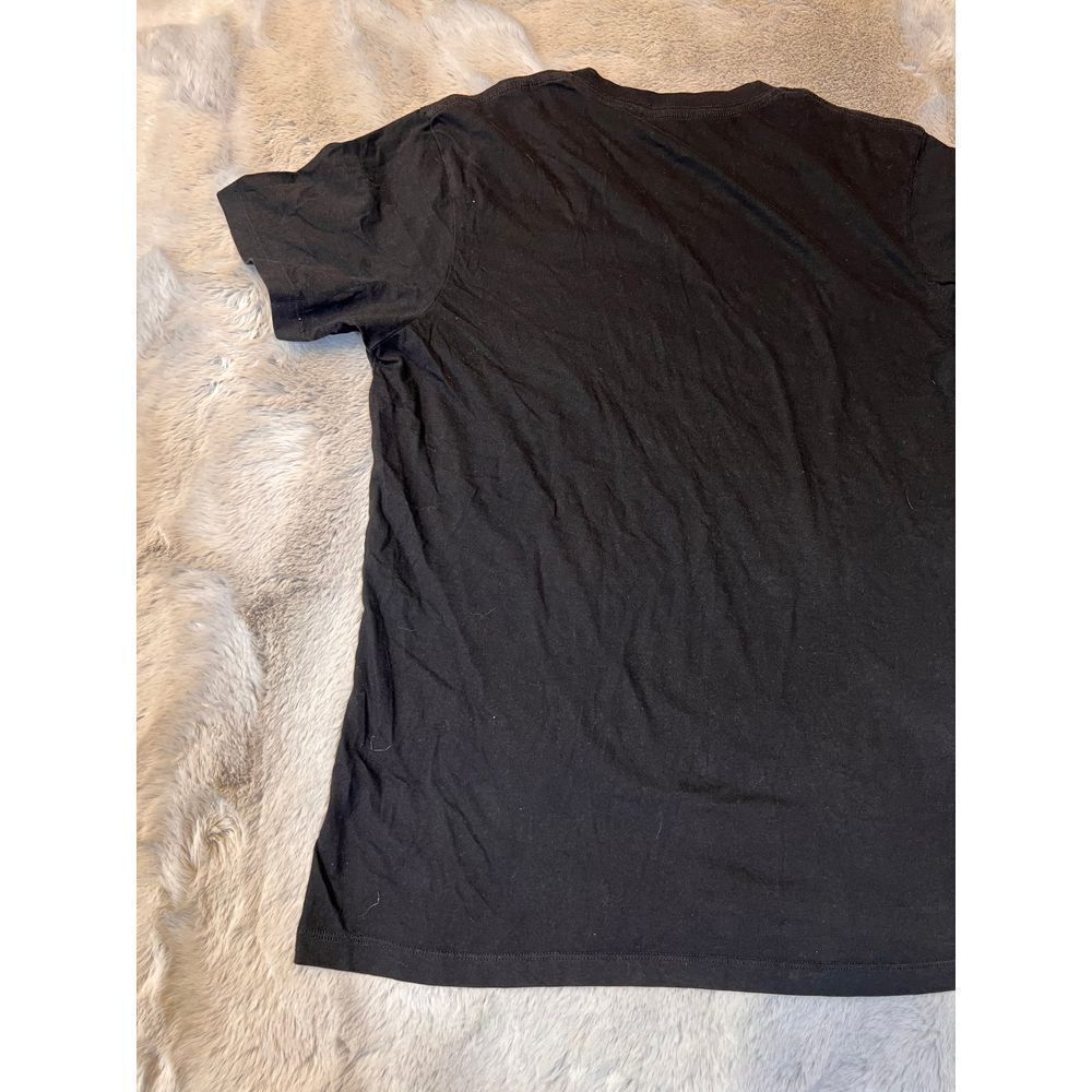 GUESS Black Graphic T-Shirt Sun Burst Logo Vintage Style Cotton Casual Tee Sz L - Picture 14 of 14
